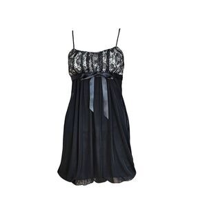 90s vintage goth lace mini dress